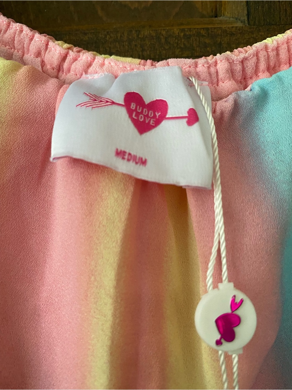 Buddy Love Pastel Rainbow Tie-Shoulder Maxi Dress - Picture 2 of 2
